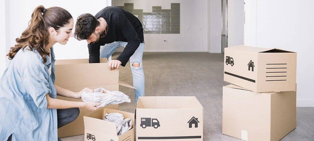 movers preparing for a local moving service