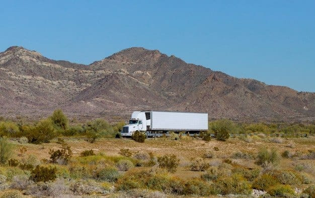 truck is on the way of a long-distance move