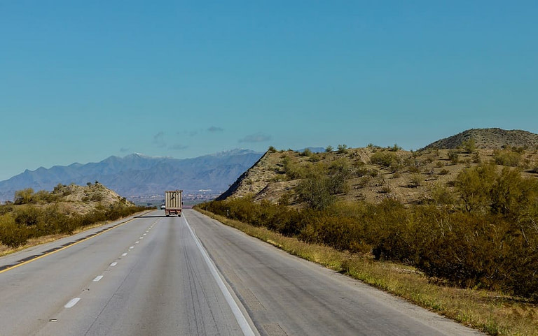 Truck in New York Highway